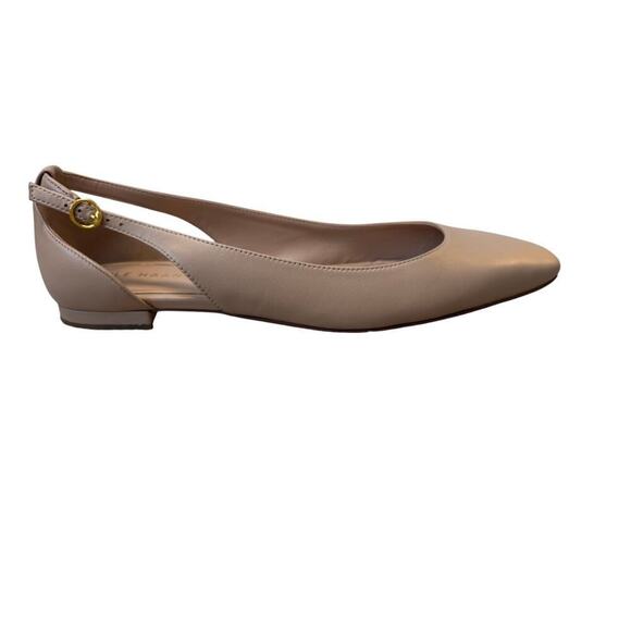 Cole Haan Shoes - COLE HAAN Bria Flat Slingback Cutout Square Toe Brush Beige leather shoe, 11